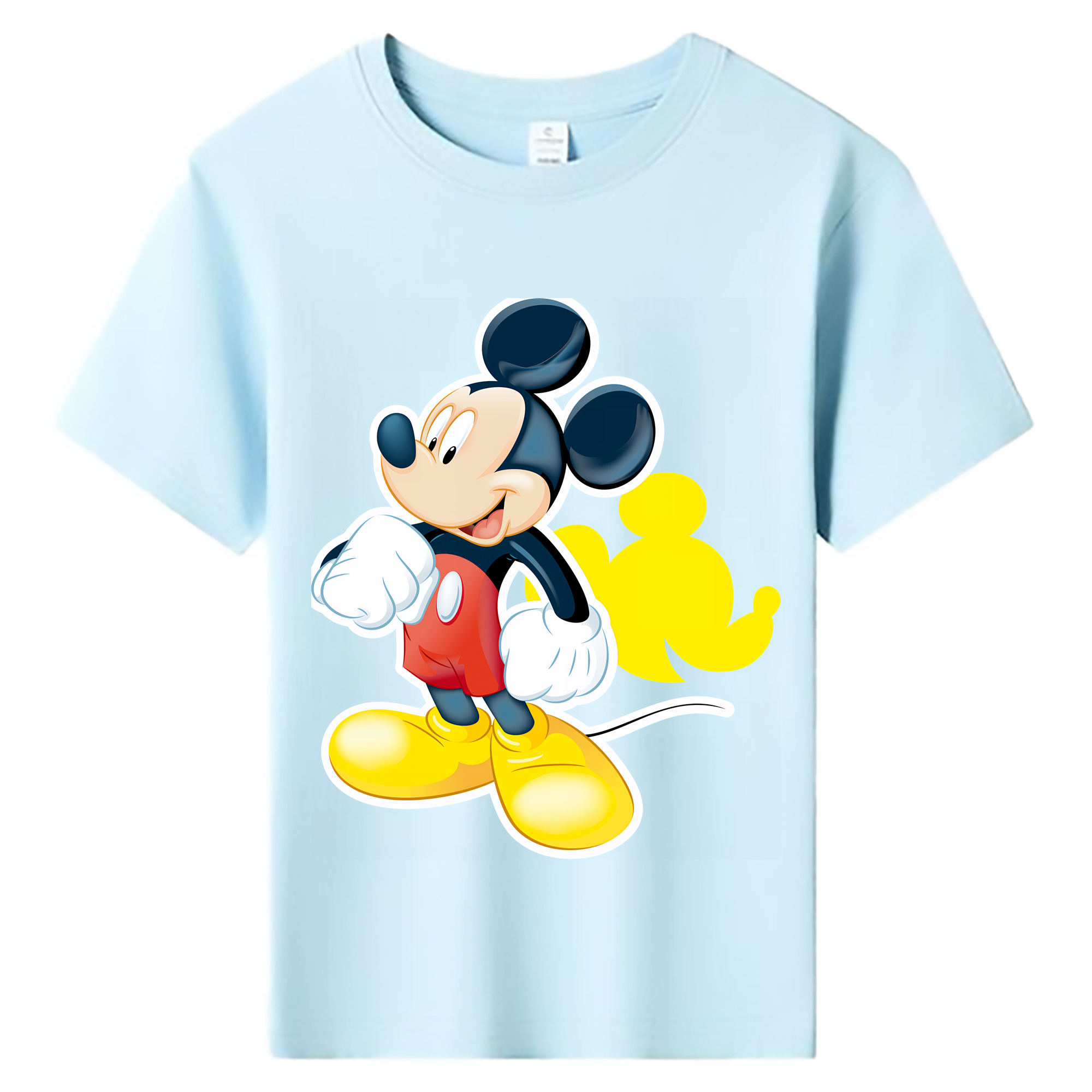 （画像用） ミッキーマウス Mickey Mouse 綿100％キッズTシャツ（フロントプリント）